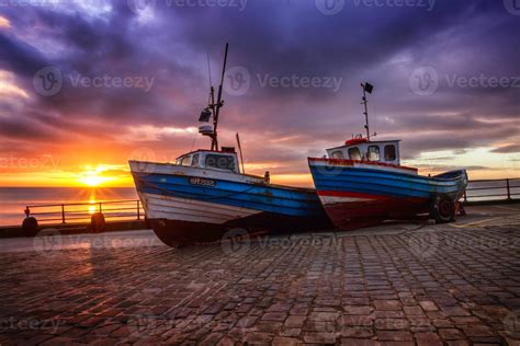 Fishing Boats sunset 853317 Stock Photo at Vecteezy