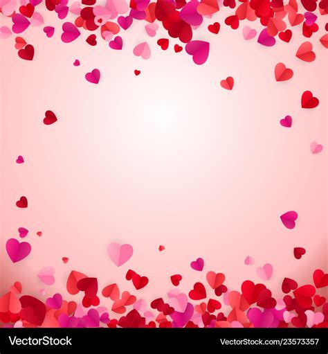 Valentines day background with hearts holiday Vector Image