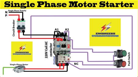 Single Phase Starter Circuit Diagram