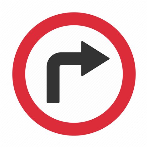 Right turn, traffic sign, warning, warning sign icon - Download on ...