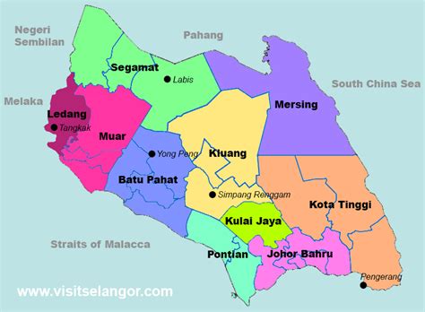 Map of Johor State – Visit Selangor