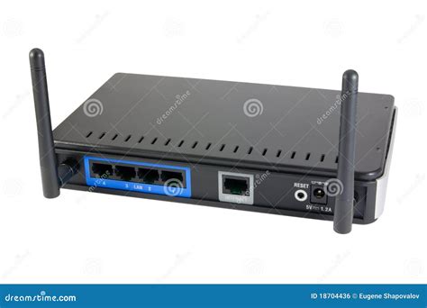 WiFi Router With LAN Royalty Free Stock Image - Image: 18704436