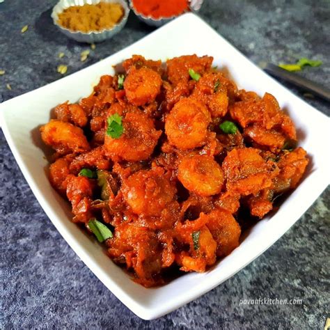 Prawns Masala Curry |Spicy Prawn Masala - Pavanis Kitchen