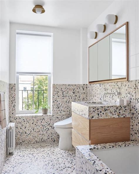 terrazzo bath 🛁 | Modern bathroom, Terrazzo bathroom, Bathroom colors