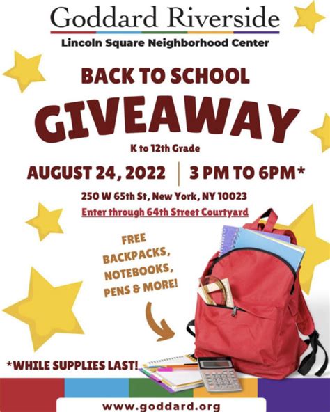 Free Backpack and School Supply Giveaway Wednesday From 3PM to 6PM ...