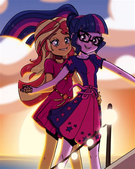 Sunset Shimmer and Twilight Sparkle by Rockset on Newgrounds