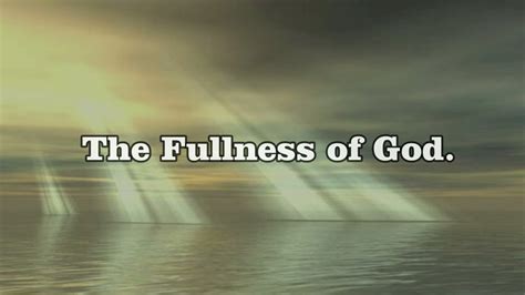 The Fullness Of God - YouTube