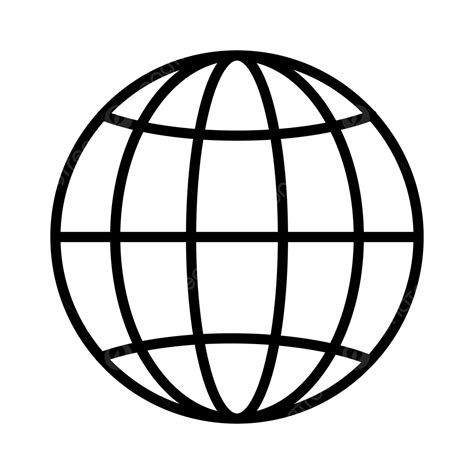 Globe Line Icon Vector, Globe Drawing, Globe Sketch, Earth PNG and ...