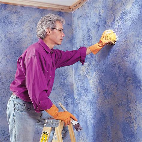 Wall Painting Techniques Sponging : Before sponging the wall, apply ...