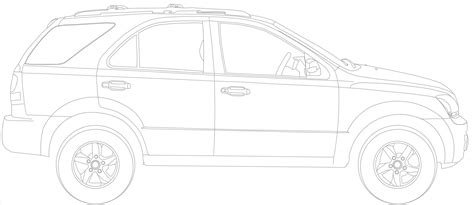 Autocad drawing of the car - Cadbull