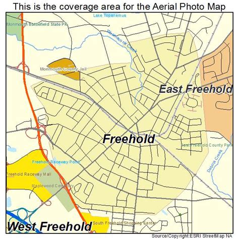 Aerial Photography Map of Freehold, NJ New Jersey