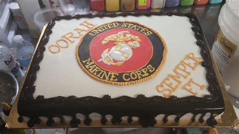 Marine Corps Cake from Naegelin's Bakery | Marine cake, Cake designs ...