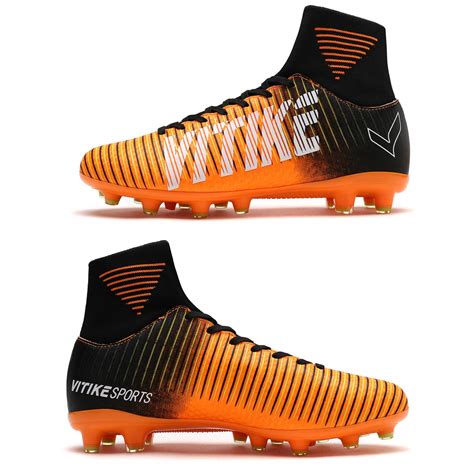 WETIKE Kids Soccer Cleats Boys Youth Cleats Football Boots High-top ...