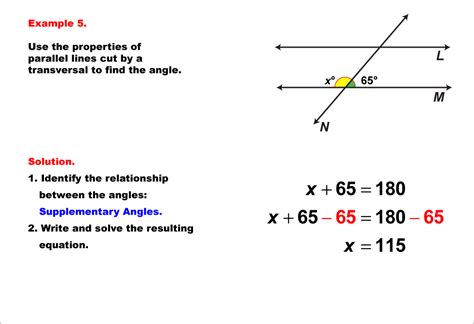 Math Examples Collection: Equations with Angles from Parallel Lines Cut ...