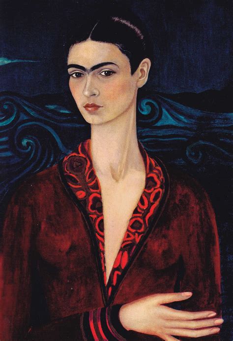 frida kahlo, 1926 autoportrait a la robe de velours on exhibit at musee ...