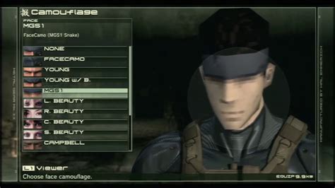 MGS4 Face Camo : r/metalgearsolid