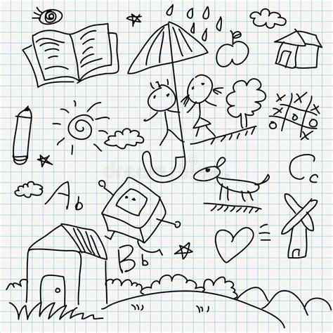 Notebook Paper Doodles Stock Images - Image: 27880224