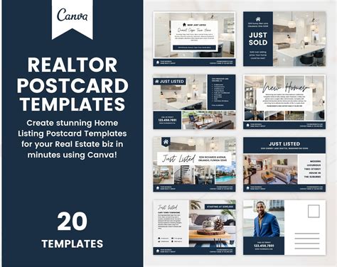 4x6 Real Estate Postcard Templates Canva Realtor Listing | Etsy