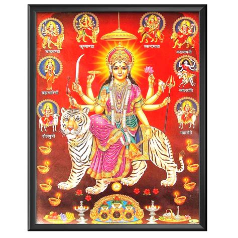 Meejon Nav Durga MATA Photo Frame/Framed Poster of Nav Durga/Navratri ...