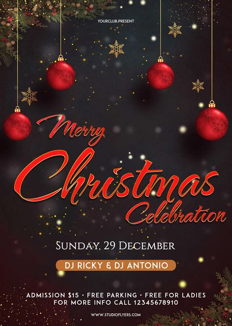 Merry XMAS Event Free PSD Flyer Template by StudioFlyers on DeviantArt