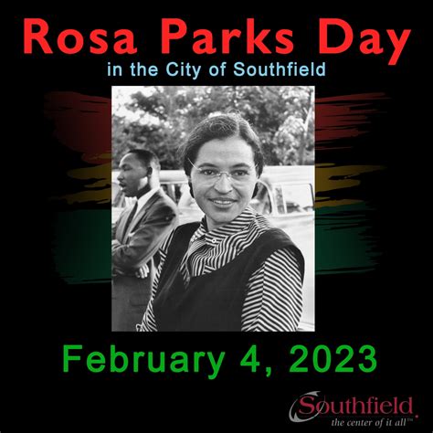 "Rosa Parks Day" in the City of Southfield declared on Februrary 4 ...