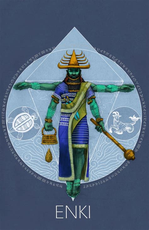 Ancient Sumerian god Enki Artist: Kevin Gardin http ...