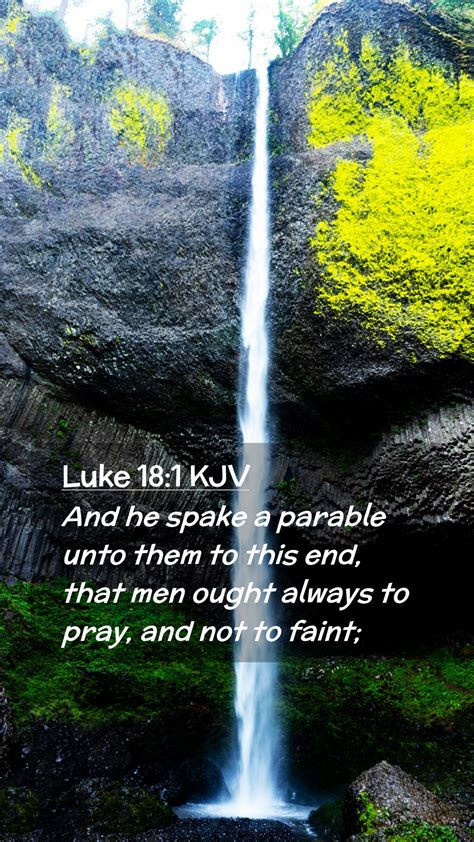 Luke 18:1 KJV Mobile Phone Wallpaper - And he spake a parable unto them ...