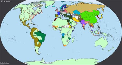 Map Of The World In 1776 - Map Of The World