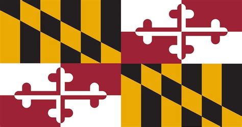 Premium Vector | Maryland state flag vector illustration