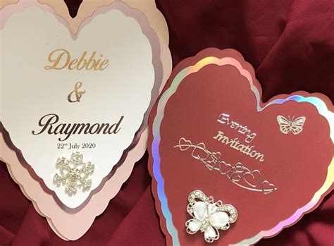 Heart to heart invitations can be done in any colour #wedding # ...