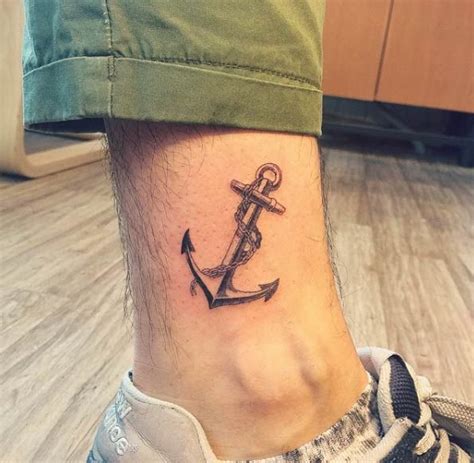 Anchor Tattoo on Ankle by Sol Art | Anchor tattoos, Anchor tattoo ankle ...