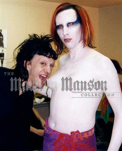 Rare photo of Manson and Twiggy during the Mechanical Animals era ...