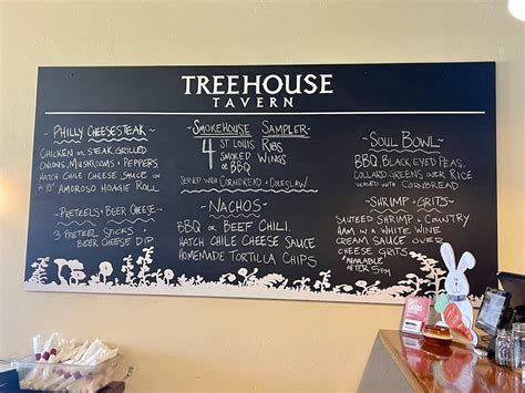 Menu at Treehouse Tavern pub & bar, Bent Mountain