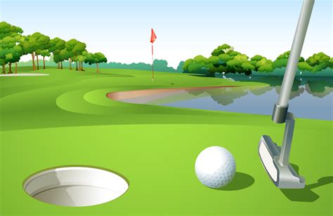 A golf course 520607 Vector Art at Vecteezy