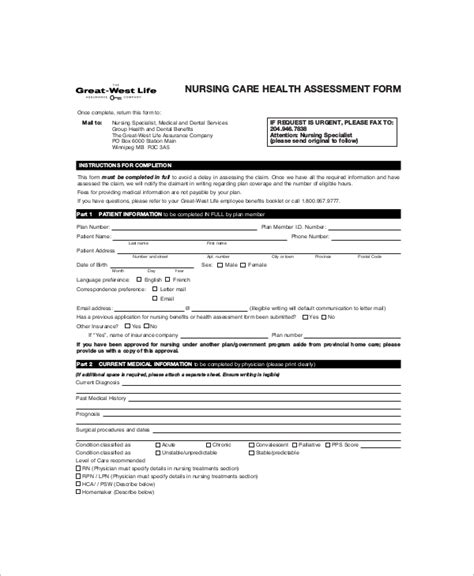 Nursing Forms Templates | TUTORE.ORG - Master of Documents