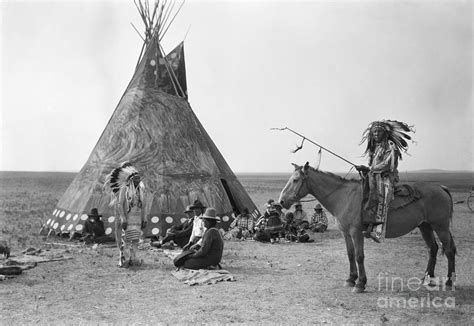 Native Americans Encampment by Bettmann