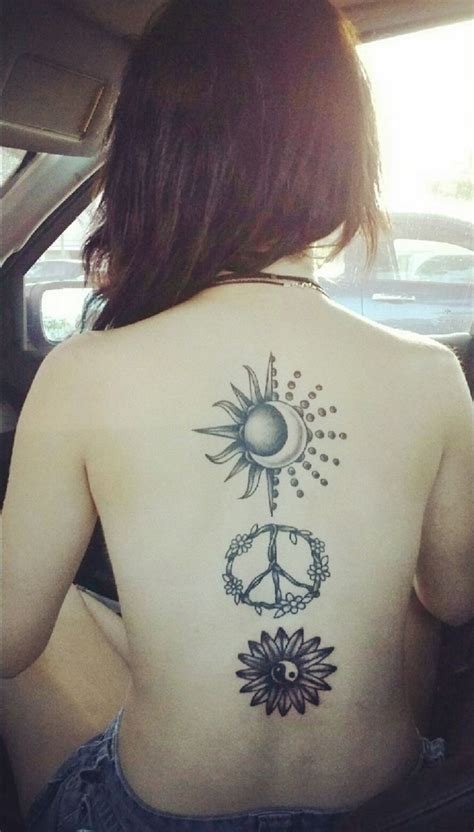 Pin by Kaycee on Tattoos | Tattoos, Hippie sun tattoo, Hippie tattoo