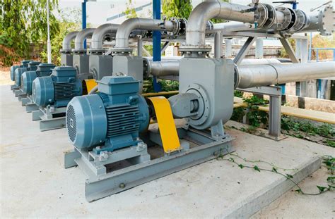 Large water pumps are used to pump wastewater into the wastewater ...