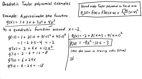 Quadratic Taylor polynomial examples - YouTube