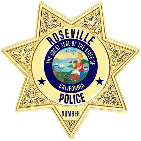 Roseville, California Police (Officer) Department Officer's Badge all ...