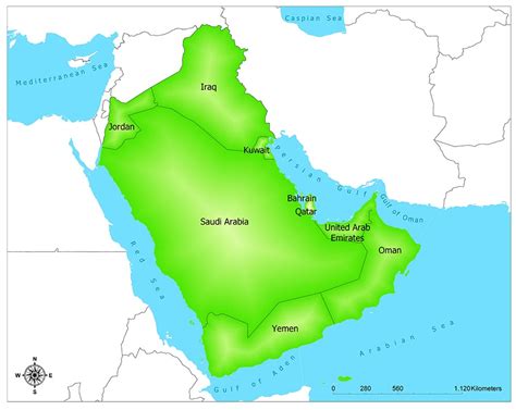 Arabian Peninsula World Map