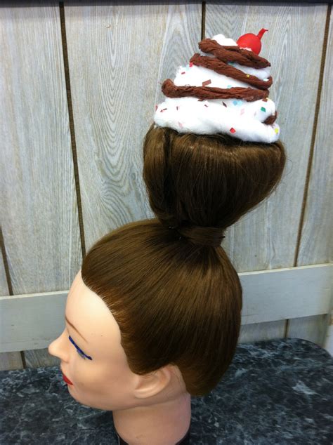 Yum! Ice cream cone hair! | Fantasy hair, Hair styles, Hair dos