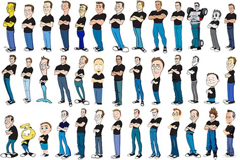 Artist Kevin McShane Draws Himself in 100 Different Cartoon Styles