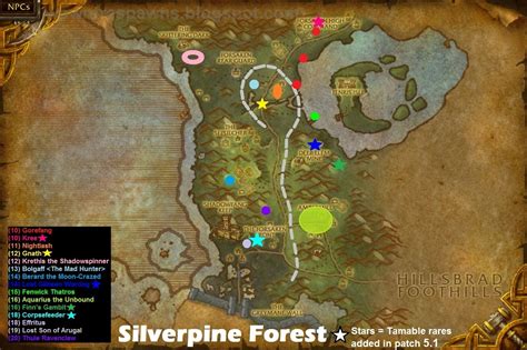 WoW Rare Spawns: Silverpine Forest Rare Spawns - Including Tamable 5.1 ...