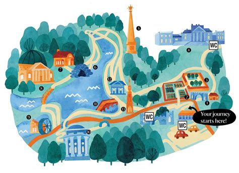 National Trust- Stourhead Explorer Map — Emma Thrussell Illustration