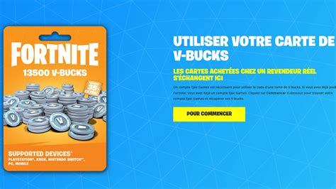 Carte V Bucks Fortnite, comment les utiliser ? - Breakflip