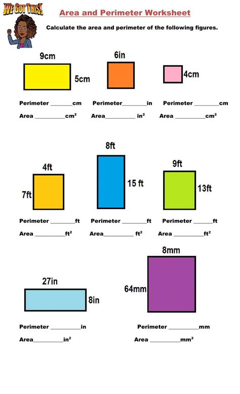 Worksheets: Area & perimeter of irregular rectangular shapes ...