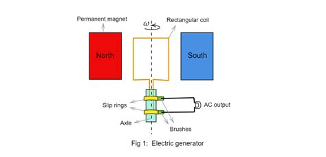 Draw a well labelled diagram of an electric generator.