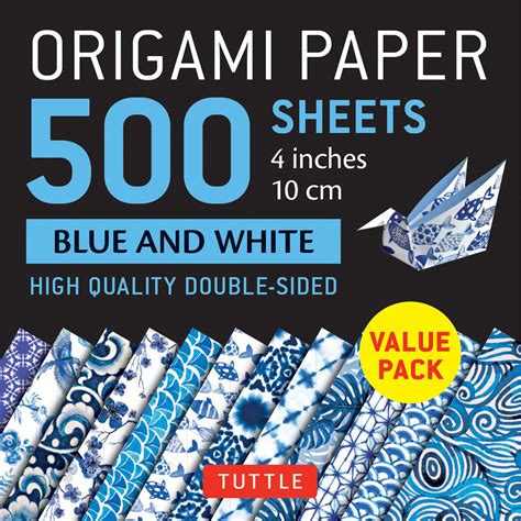 Origami Paper 500 sheets Blue and White 4" (10 cm) (9780804853569 ...