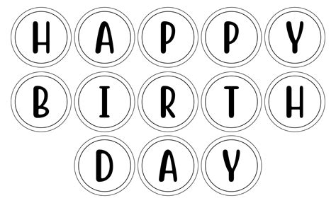 Happy Birthday Lettering Printable